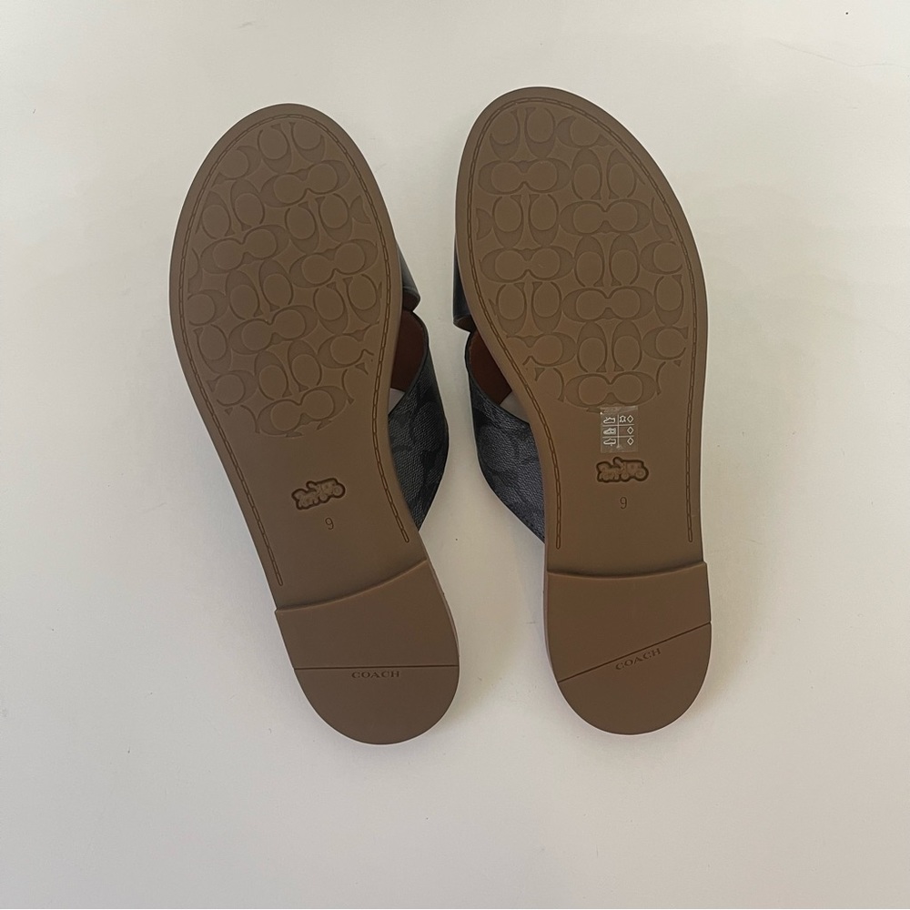 Coach Hilda Sandal In Signature Canvas In Black Color - New In Box - Picture 11 of 13